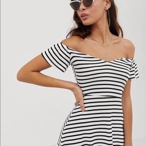 ASOS Bardot Skater Sundress in Stripe